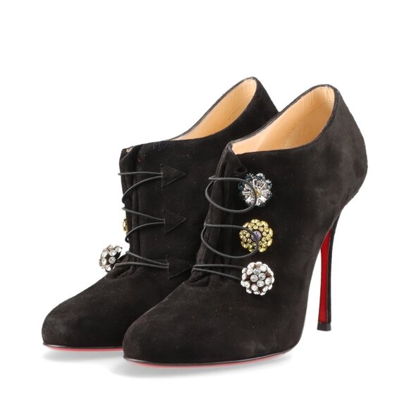 Christian Louboutin Suede Booties - Size 38 1/2 (US 8.5) - Picture 2 of 12